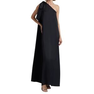 Ramy Brook Benita Asymmetric A-line gown dress black size 12